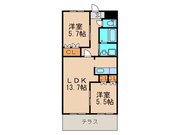 プレザントリィの物件間取画像